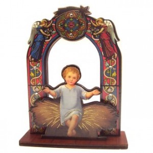 Image of baby Jesus on wood, 11cm