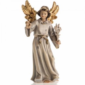 archangel gabriel wooden statue painted