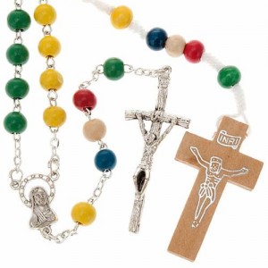 Silver rosary beads