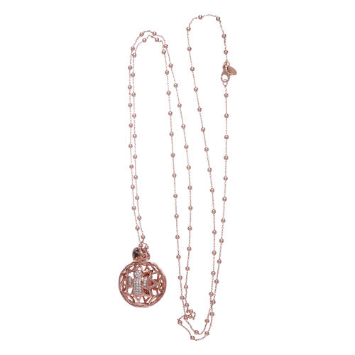 amen necklace calls angels silver 925 roses and zircons 