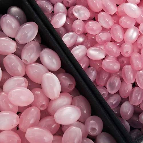 rosari beads imitation pink oval mother of pearl
