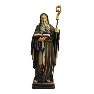 Saint Benedict statue coloured Val Gardena