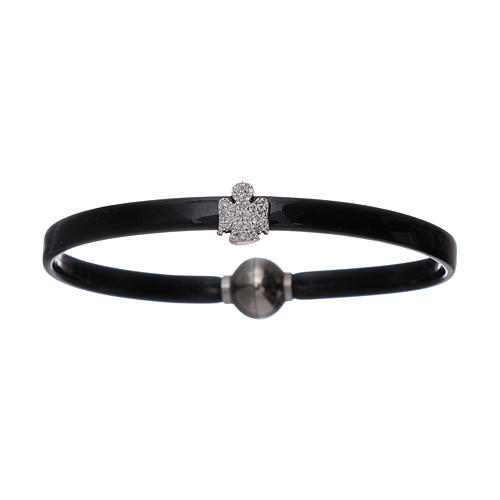 AMEN thermoplastic 925 sterling silver bracelet with a zirconate angel