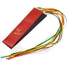 Bookmark for Bible in leather, 6 ribbons Pax et Bonum