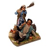 Moving woman beating her drunken husband Neapolitan Nativity Scene 30 cm