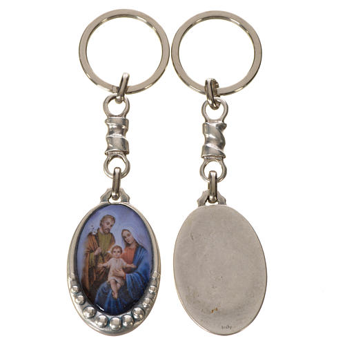 Zamak Keychain with Holy Family