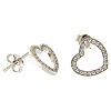 Heart-shaped AMEN earrings