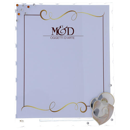 Picture frame stylized Holy Family silver foil