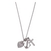 AMEN necklace in 925 sterling silver with three charms Faith, Hope and Compassion
