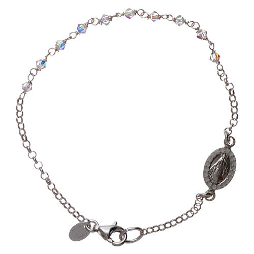925 silver bracelet with transparent swarovski crystals