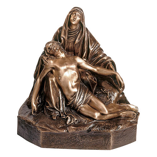 Statue of Piety in bronze 45 cm for EXTERNAL USE