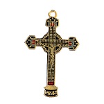 Enamelled crucifix pendant