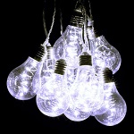 Illuminated light curtain 10 light bulbs 60 Nanoleds ice white internal and external use