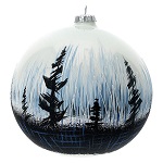 Christmas ball contrasting trees blown glass 150 m
