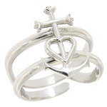Ring in sterling silver Faith, Hope and Charity - Copia