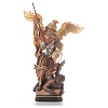 Saint Michael Archangel carved wood statue