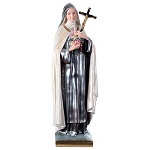 St Theresa in 60 cm in mother-of-pearl plaster  2