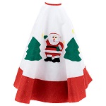 Christmas tree base cover. White with red edge. 105 cm