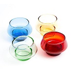 Colored Tealight Holder in Glass 150x150