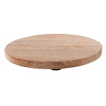 Oval natural mango wood candle holder plate 4x3 in 150x150