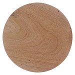 Round candle holder plate in wood 4 in 150x150