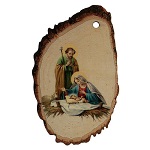 Wooden Christmas tree ornaments, Holy Family and Baby Jesus 150x150