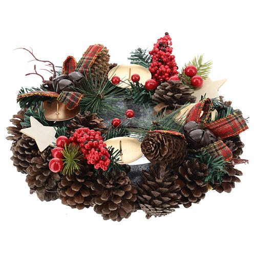 advent-wreath-with-pinecones-bells-and-candleholders-12-in