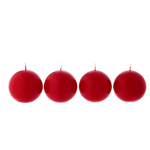 candles-red-spheres-4-pcs-for-advent-10-cm-diameter