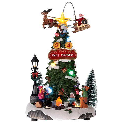 Christmas village set with firecamp