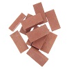 Resin bricks terracotta. 12 pieces set.