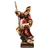 Saint Augustine with heart in coloured wood of Valgardena