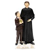 Saints John Bosco and Domenico Savio statue in resin 20 cm