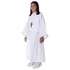 first communion alb for girl golden sleeves edge