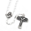 Ghirelli Pro Life white rosary, 6 mm.