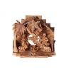 Nativity music box in Bethlehem olive wood 15x20x10 cm
