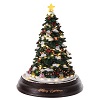 Spinning Christmas tree with play of lights and music box, 12x10x10 in, 8 Christmas melodies