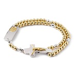 magnificat rosalet ghirelli silver gold plated crucifix