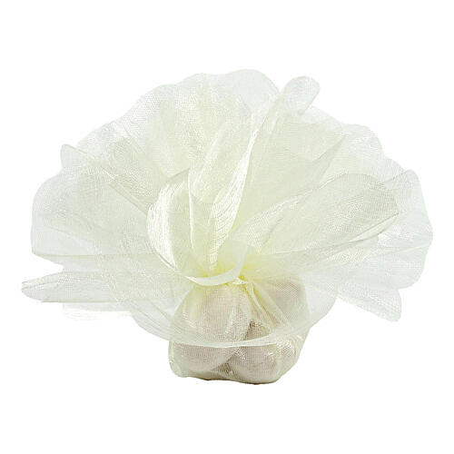 Ivory organza veil for favours