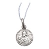 Rhodium plated medal with St. Mark the Evangelist 10 mm